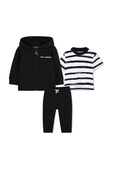 Detská tepláková súprava Karl Lagerfeld čierna farba, Z31073