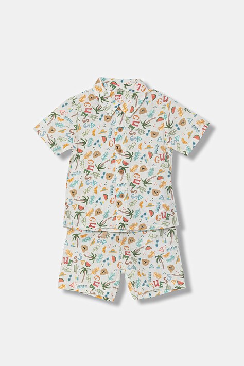 Guess komplet niemowlęcy z lnem multicolor I6GG09 WO730