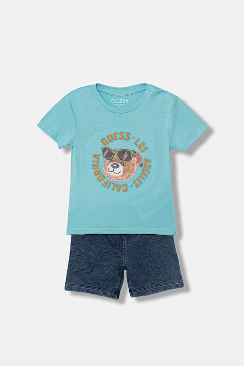 Guess komplet dziecięcy bawełniany niebieski I6GG05 K8HM4