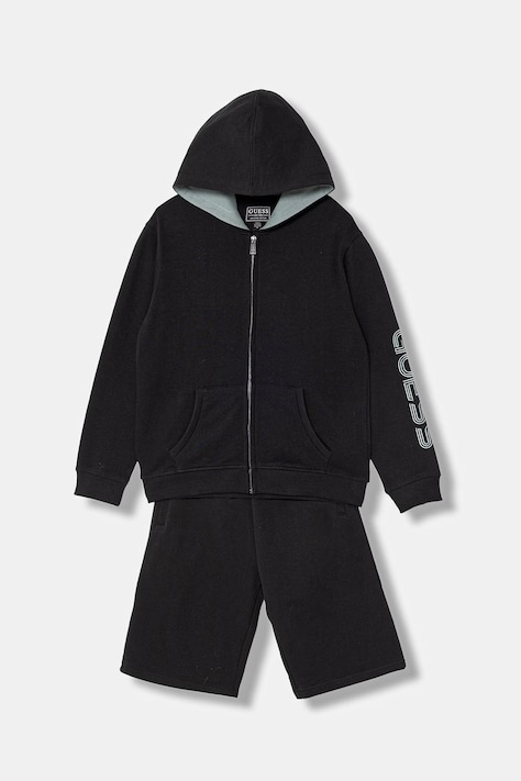 Guess komplet dresowy dziecięcy bawełniany czarny L6GG00 KA6R4