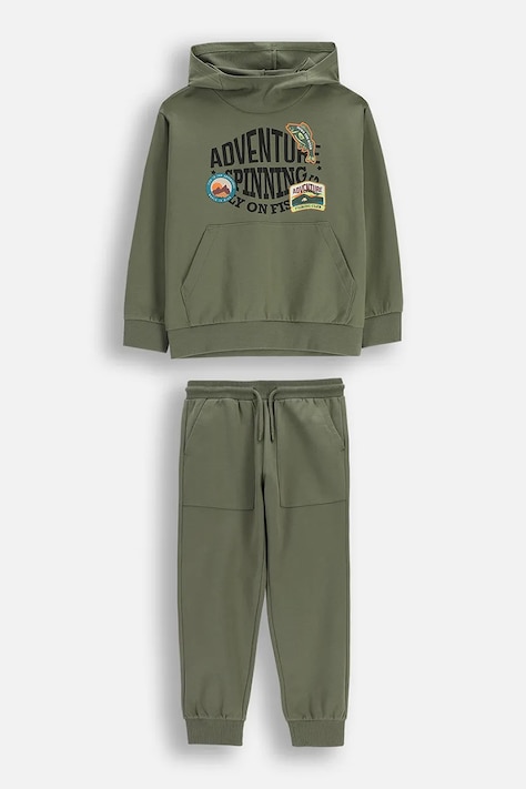 Coccodrillo komplet trenirka za djecu od pamuka zelena FISHING CLUB BOY JUNIOR