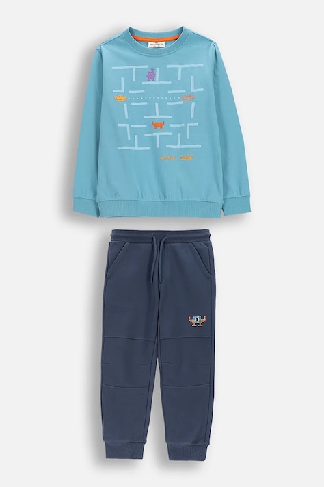 Coccodrillo komplet trenirka za djecu od pamuka plava MORE FUN BOY KIDS