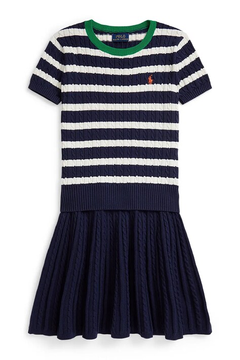 Παιδικό βαμβακερό σετ Polo Ralph Lauren χρώμα: ναυτικό μπλε, 313956875500