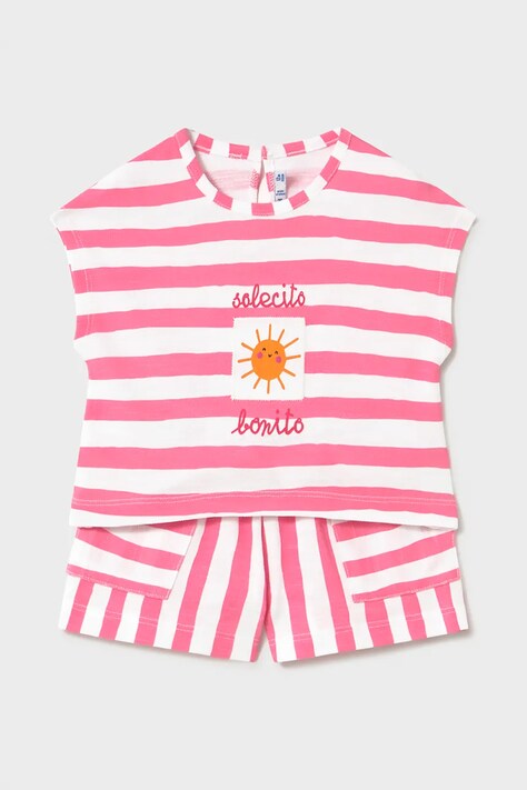 Mayoral komplet bawełniany niemowlęcy kolor różowy 1208