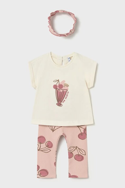 Παιδικό βαμβακερό σετ Mayoral χρώμα: ροζ, 1750