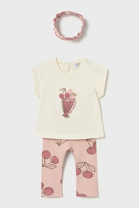 Mayoral komplet bawełniany dziecięcy kolor różowy 1750