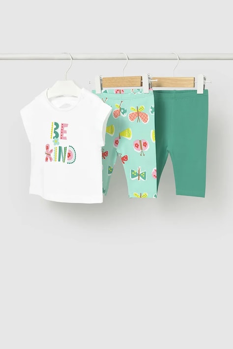 Παιδικό βαμβακερό σετ Mayoral χρώμα: τιρκουάζ, 1752