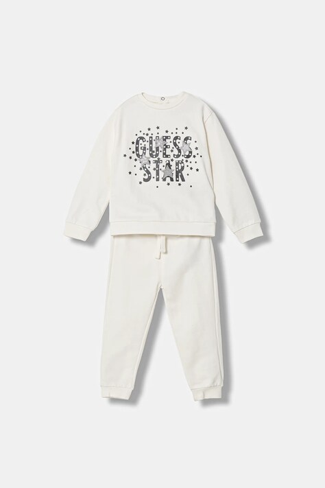 Guess dres bawełniany niemowlęcy 2-pack kolor beżowy A6RG03 KA6R4