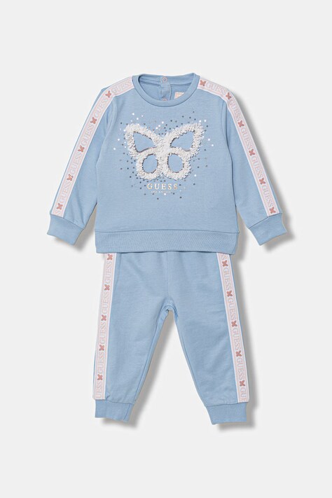 Guess dres bawełniany niemowlęcy 2-pack kolor niebieski A6RG13 KA6R4