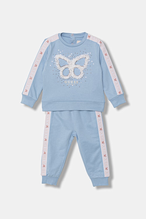 Guess dres bawełniany niemowlęcy 2-pack kolor niebieski A6RG13 KA6R4