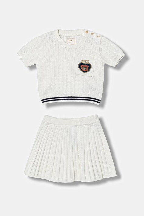Guess komplet z domieszką wełny dziecięcy 2-pack kolor biały K6RG08 Z37L1