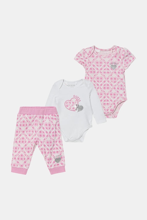 Guess komplet niemowlęcy kolor różowy S6RG04 KA6W4