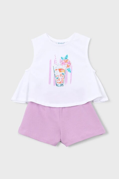 Παιδικό βαμβακερό σετ Mayoral χρώμα: μοβ, 3228