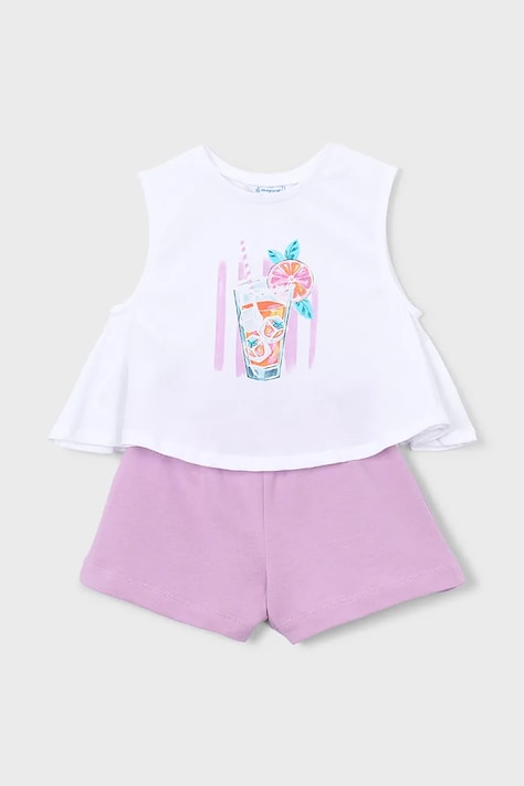 Παιδικό βαμβακερό σετ Mayoral χρώμα: μοβ, 3228