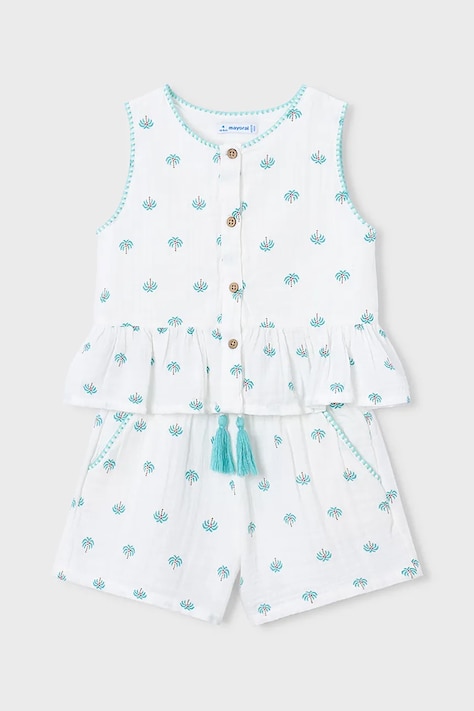 Παιδικό βαμβακερό σετ Mayoral χρώμα: άσπρο, 3229