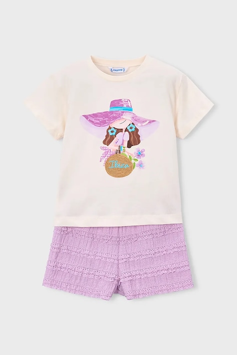 Детски памучен комплект Mayoral в лилаво 3231