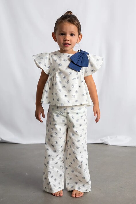 Mayoral komplet z dodatkiem lnu dziecięcy kolor beżowy 3594