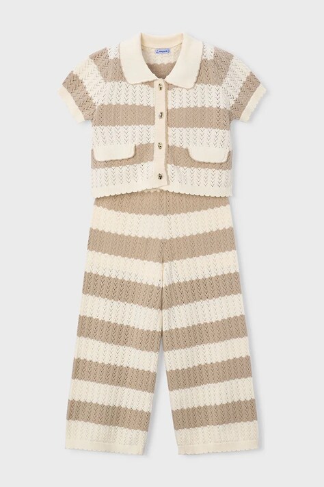 Pamučna dječja trenirka Mayoral boja: bež, 3595