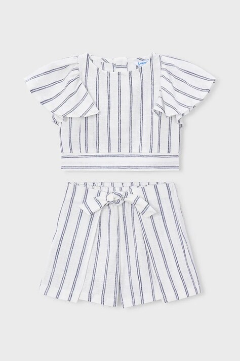 Mayoral komplet z domieszką lnu dziecięcy kolor beżowy 3949