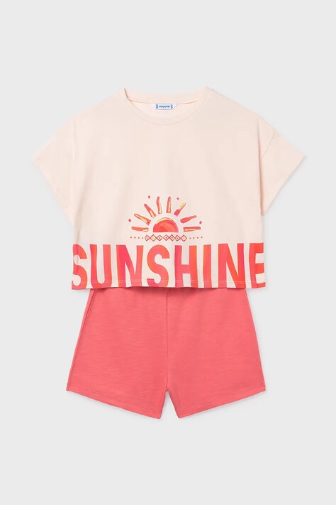 Παιδικό βαμβακερό σετ Mayoral χρώμα: πορτοκαλί, 6211