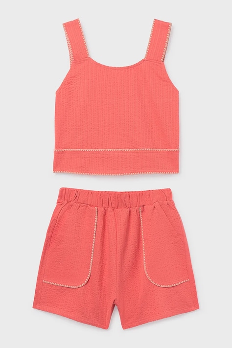 Παιδικό βαμβακερό σετ Mayoral χρώμα: πορτοκαλί, 6213