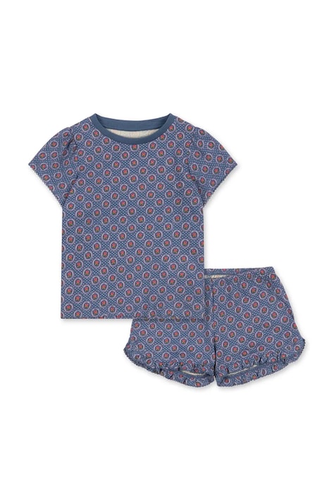 Konges Sløjd set de bumbac pentru copii FAMO FRILL SET GOTS culoarea turcoaz, KS104803