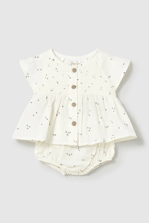 Βρεφικό βαμβακερό σετ Mayoral Newborn χρώμα: μπεζ, 1286