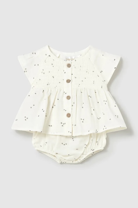 Βρεφικό βαμβακερό σετ Mayoral Newborn χρώμα: μπεζ, 1286