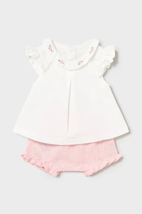 Mayoral Newborn komplet bawełniany niemowlęcy kolor różowy 1288