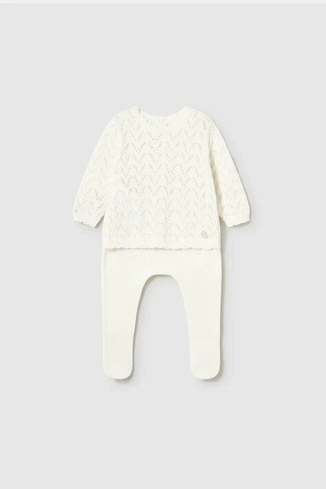 Βρεφικό βαμβακερό σετ Mayoral Newborn χρώμα: μπεζ, 1594