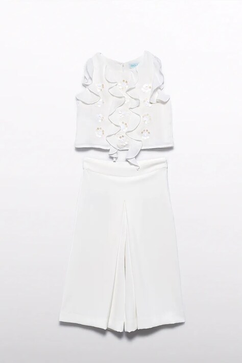 Παιδικό σετ - μπλούζα και παντελόνι Abel&Lula χρώμα: άσπρο, 5213