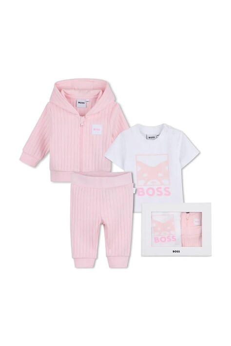 BOSS komplet niemowlęcy kolor różowy J53073