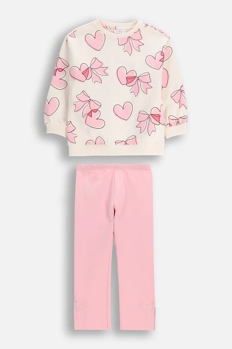 Coccodrillo komplet dresowy dziecięcy bawełniany beżowy GALLOPING HORIZONS GIRL KIDS