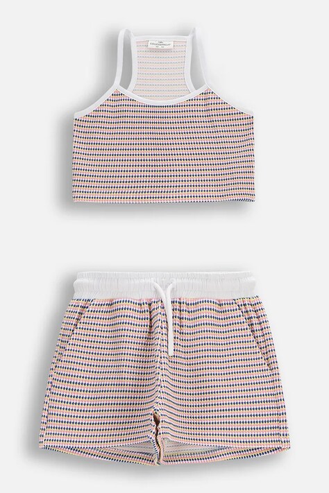 Coccodrillo komplet dziecięcy bawełniany multicolor WAVES GIRL JUNIOR
