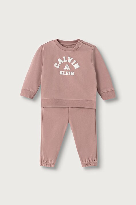 Calvin Klein Jeans Παιδική φόρμα Calvin Klein Jeans χρώμα: ροζ, IN0IN00347