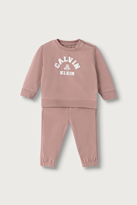 Calvin Klein Jeans Παιδική φόρμα Calvin Klein Jeans χρώμα: ροζ, IN0IN00347