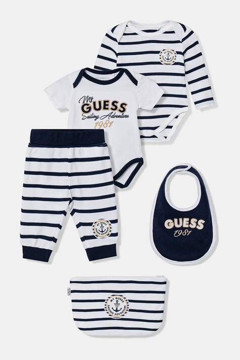 Guess komplet bawełniany niemowlęcy 5-pack kolor granatowy H6RW06 K85Z1