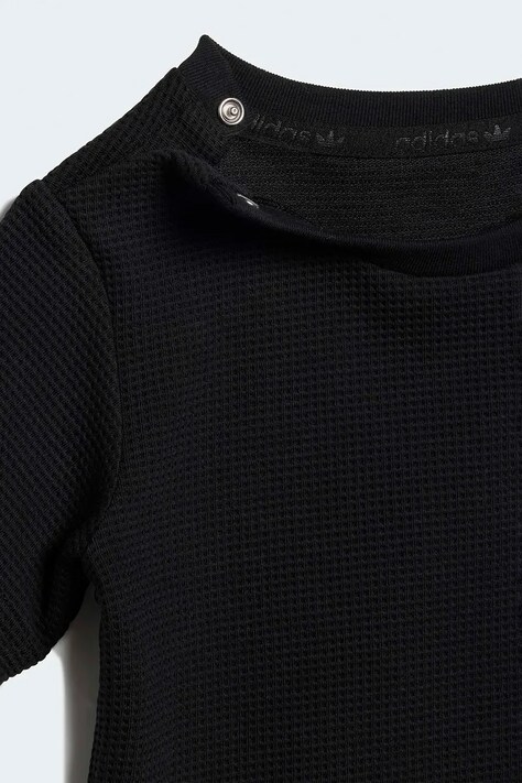 Дитячий бавовняний комплект adidas Originals — SS26-DKK022, чорний — фото 3