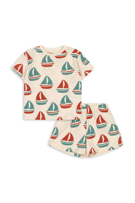 Konges Sløjd komplet bawełniany dziecięcy FAMO SET GOTS kolor beżowy KS104805