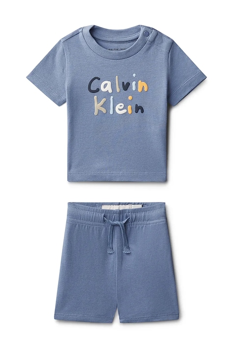 Calvin Klein Jeans souprava kojenecká bavlněná modrá LVCKSJI11B