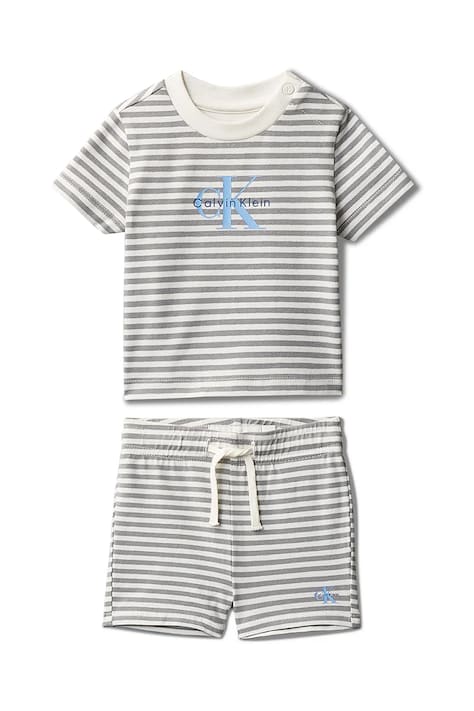 Calvin Klein Jeans bébi pamut szett szürke LVCKSJI12B