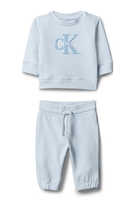 Calvin Klein Jeans dres niemowlęcy bawełniany niebieski LVCKSJI14B