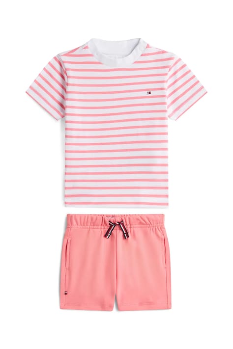Tommy Hilfiger komplet codzienny dziecięcy bawełniany różowy KN0KN02379