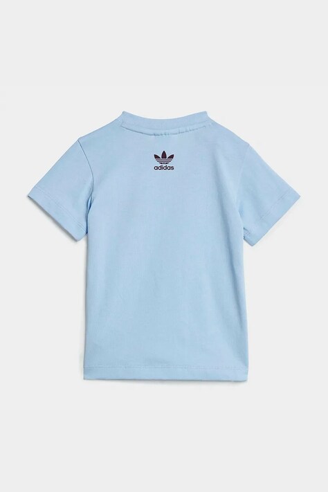 adidas Originals komplet niemowlęcy bawełniany niebieski LE8608