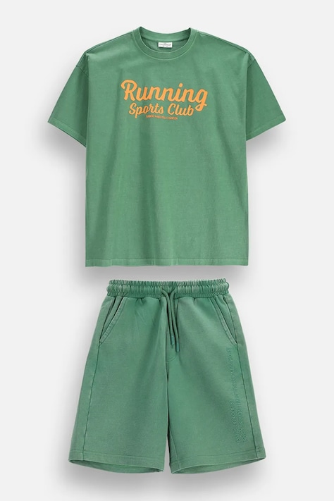 Coccodrillo φόρμα παιδική βαμβακερή πράσινη I RUN FAST BOY JUNIOR