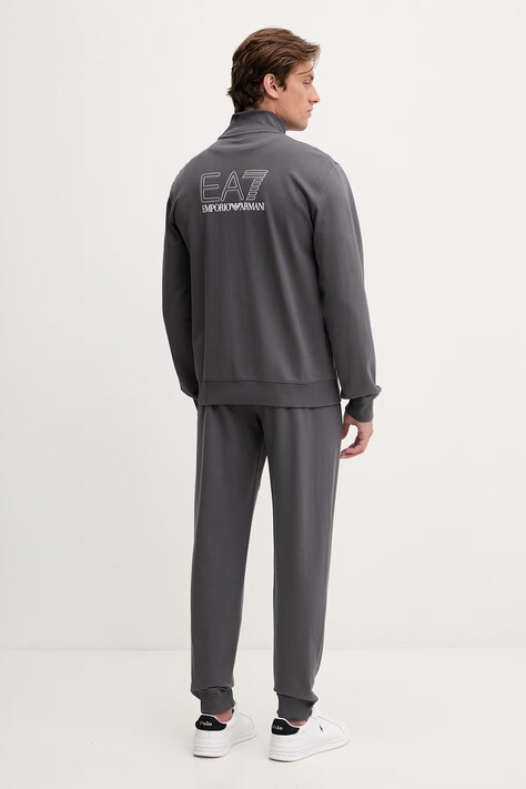 EA7 Emporio Armani спортивний комплект чоловічий бавовняний — SS26-DKM00N, сірий — фото 3