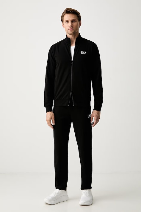 EA7 Emporio Armani trenirka za muškarce od pamuka crna PJVRZ.8NPV61