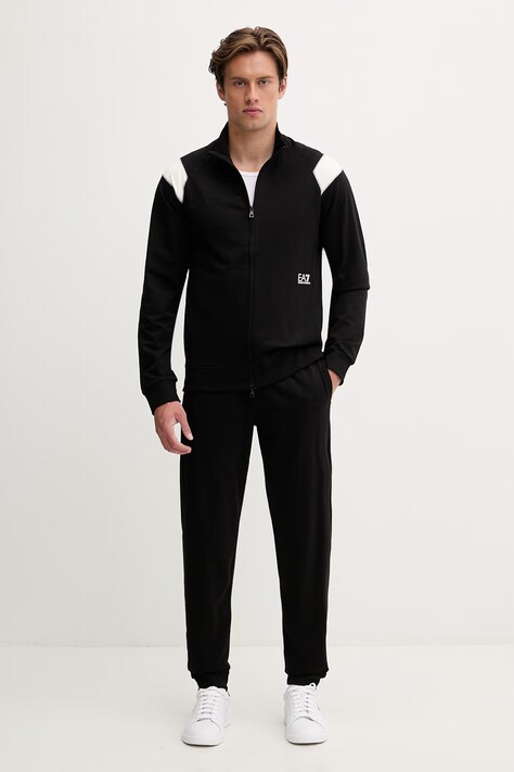 EA7 Emporio Armani komplet dresowy męski czarny AF12681.7M001281