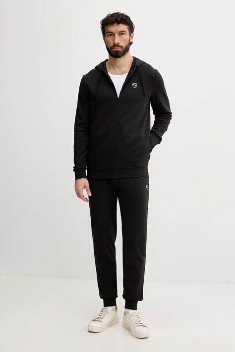 Puma komplet dresowy męski bawełniany Essential elevated czarny 691771