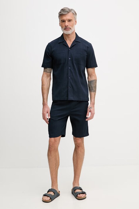 Lindbergh komplet męski bawełniany z elastanem granatowy 30.203575SET